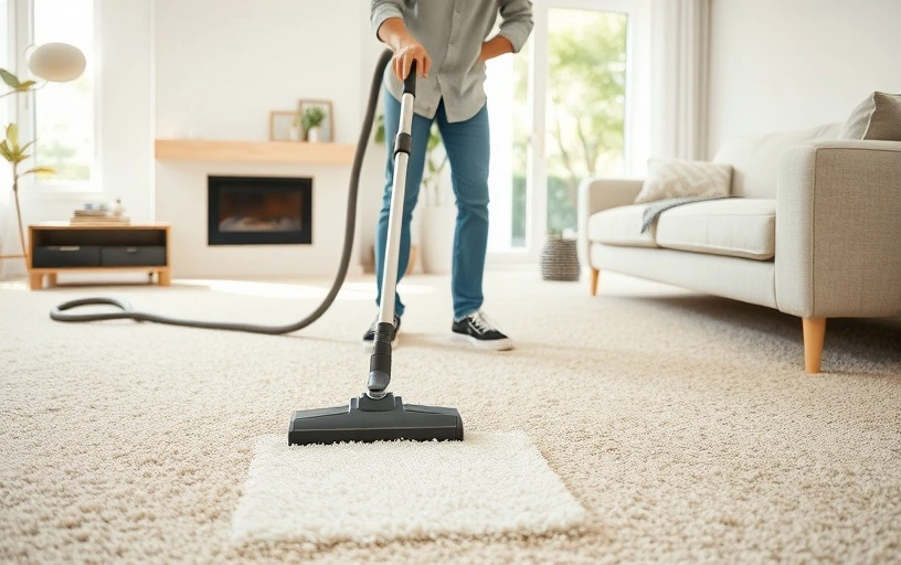 Vacuuming before professional cleaning